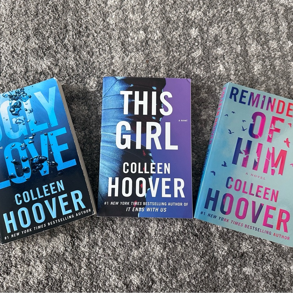 Colleen Hoover Book Set - Blue, Purple, Pink